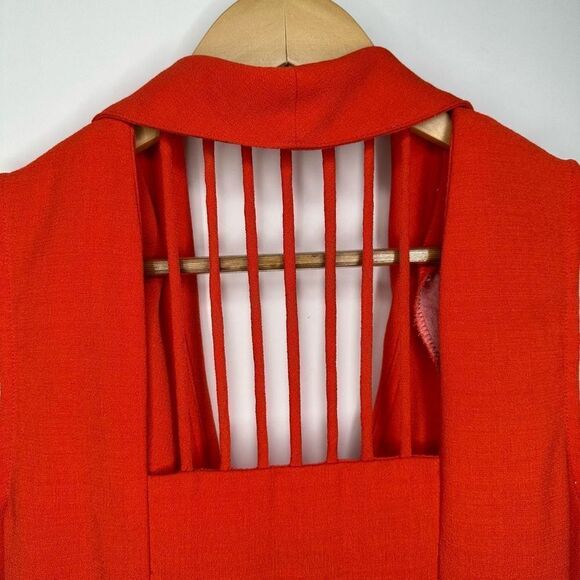 DRESSBARN Orange Midi Dress - Picture 14 of 14